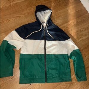 Original Weatherproof Vintage Color Block Rain Jacket (L)